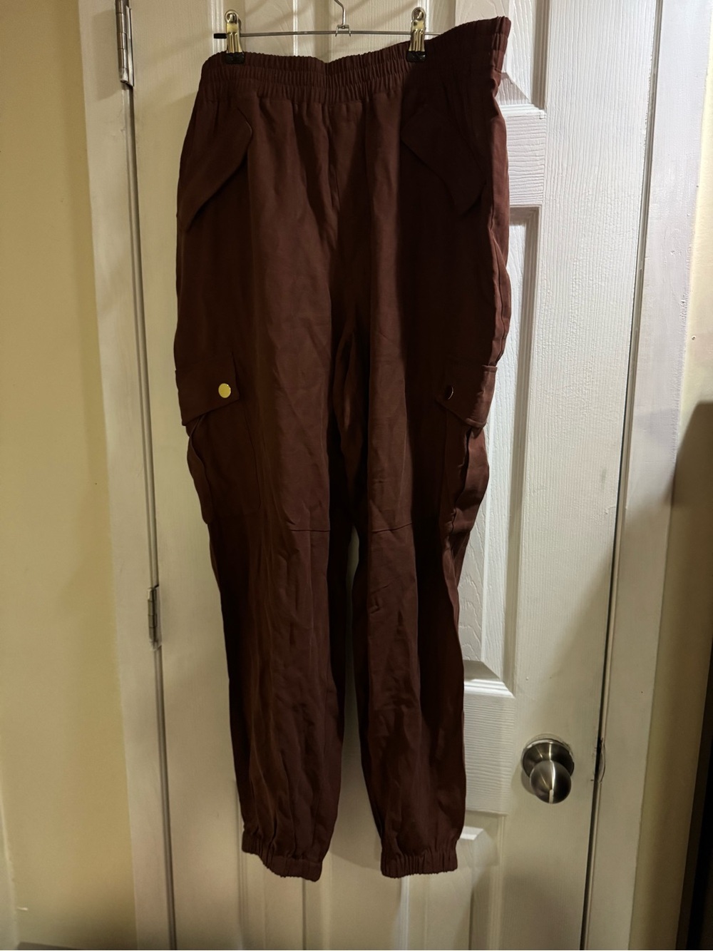Inc Women’s Cargo Jogger Pants in Brown Size L Nwot - Picture 7 of 12
